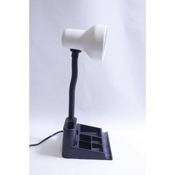 Vintage, Gooseneck, Desk Organizer, White and Black Memphis Style Lamp - Picture 3 of 4